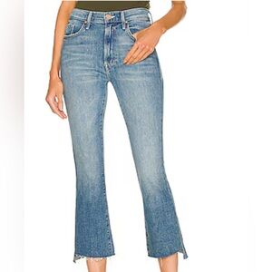 MOTHER The Insider Crop Step Fray Jeans Scenic Route, size 31.